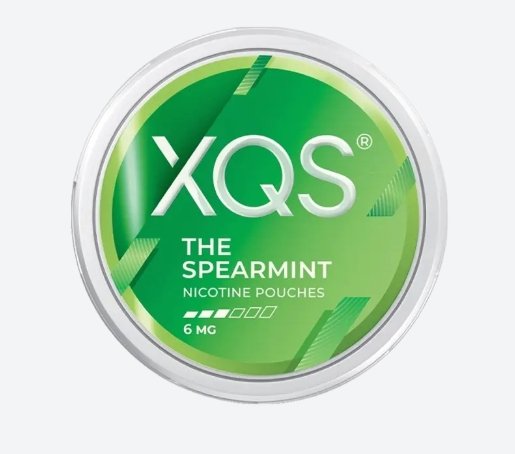XQS The Spearmint 6mg Can Can of XQS The Spearmint 6mg all-white nicotine pouches for Australian buyers |xqs the spearmint 6mg can australia.jpg